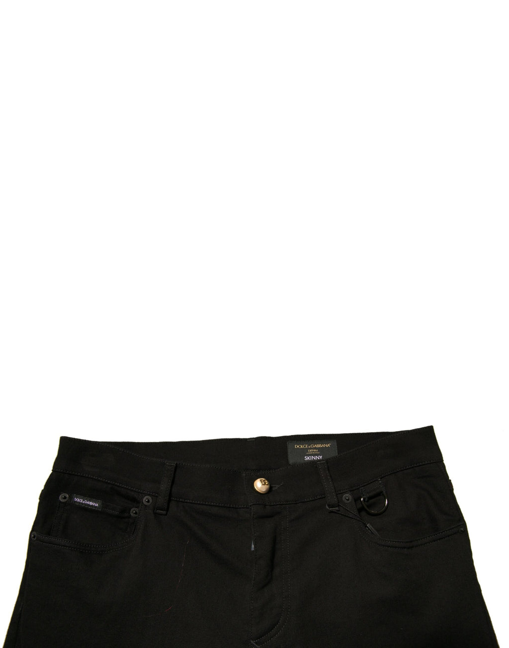 Dolce & Gabbana Schwarze Logo-Baumwoll-Stretch-Skinny-Jeans