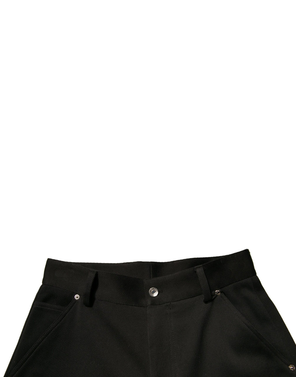Dolce & Gabbana Schwarze Baumwoll-Cropped-Hose mit mittlerer Taille