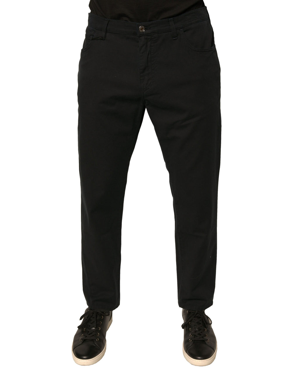 Dolce & Gabbana Schwarze Logo-Baumwoll-Stretch-Skinny-Jeans