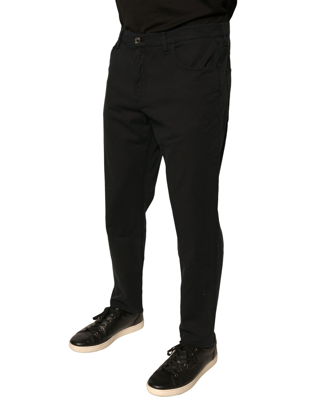 Dolce & Gabbana Schwarze Logo-Baumwoll-Stretch-Skinny-Jeans