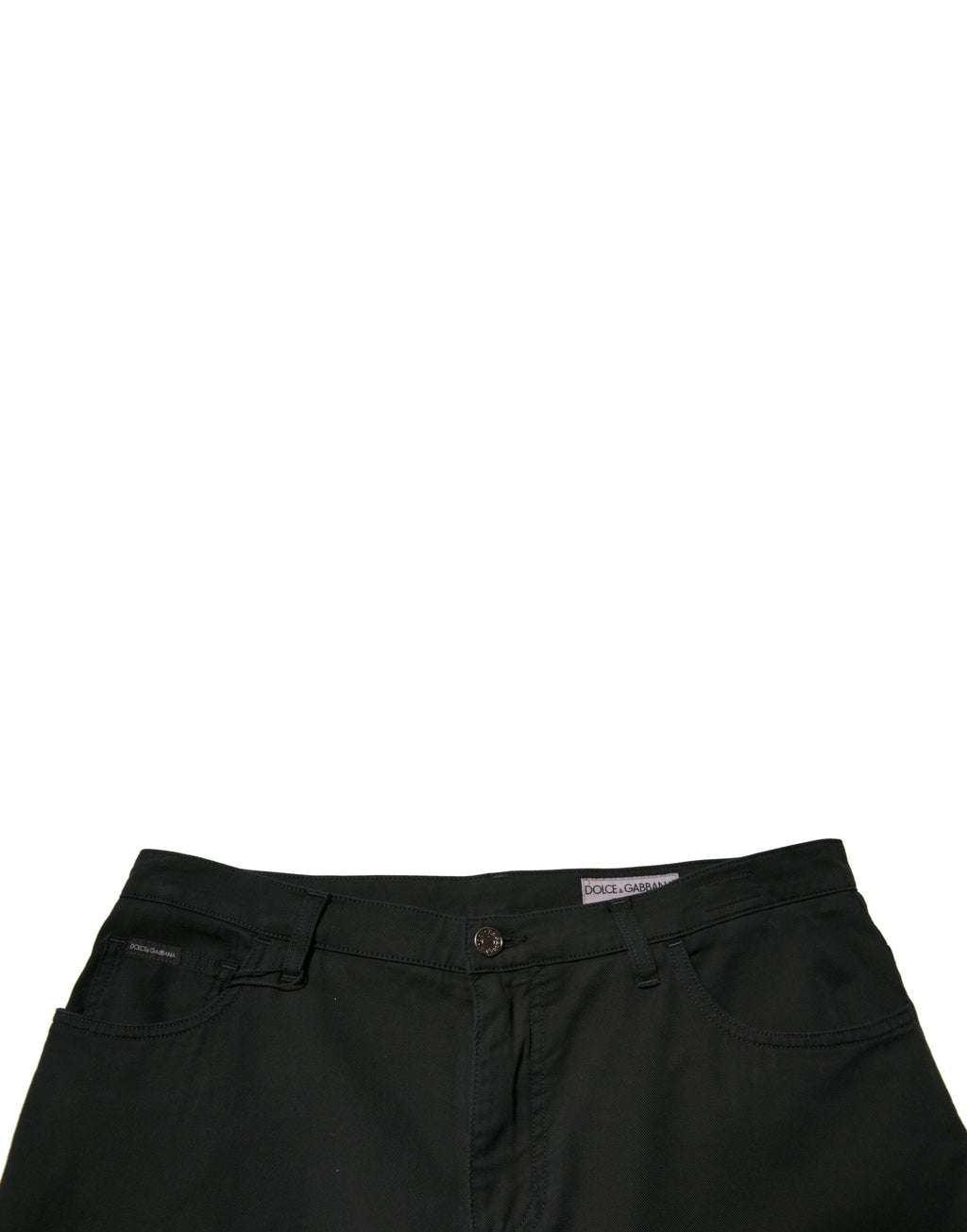 Dolce & Gabbana Schwarze Logo-Baumwoll-Stretch-Skinny-Jeans