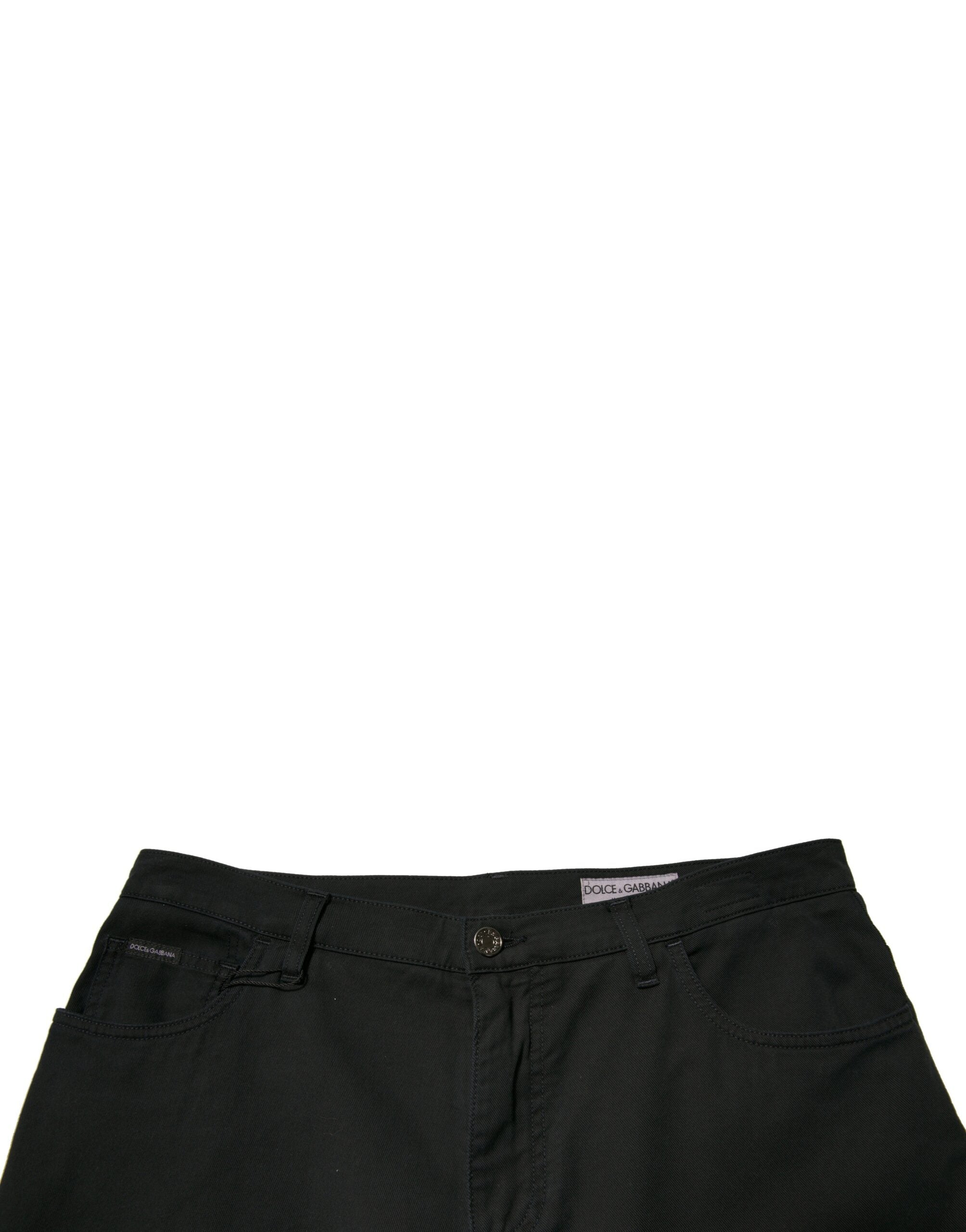 Dolce & Gabbana Schwarze Logo-Baumwoll-Stretch-Skinny-Jeans