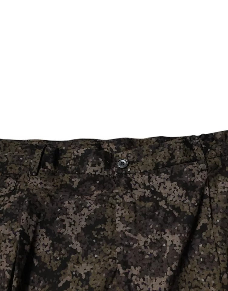 Dolce & Gabbana Multicolor Camouflage Herren Anzughose