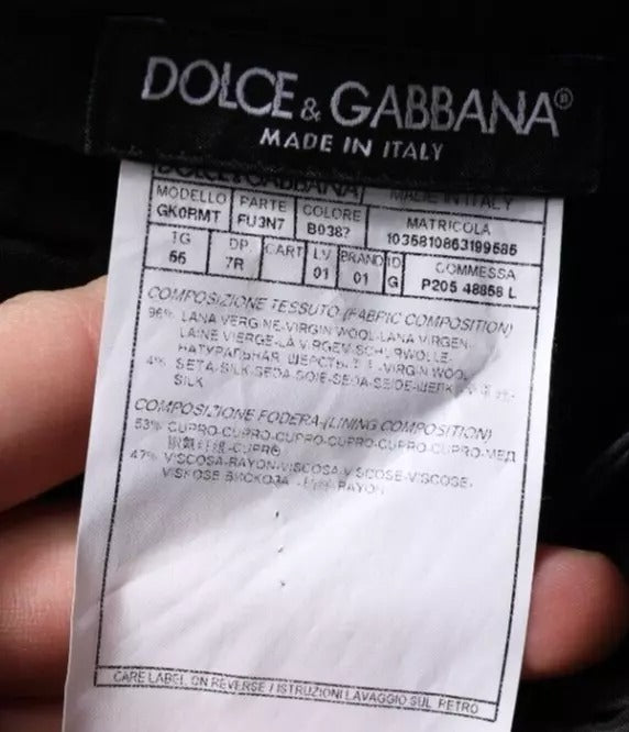 Dolce & Gabbana Dunkelblaue konisch zulaufende formelle Anzugshose
