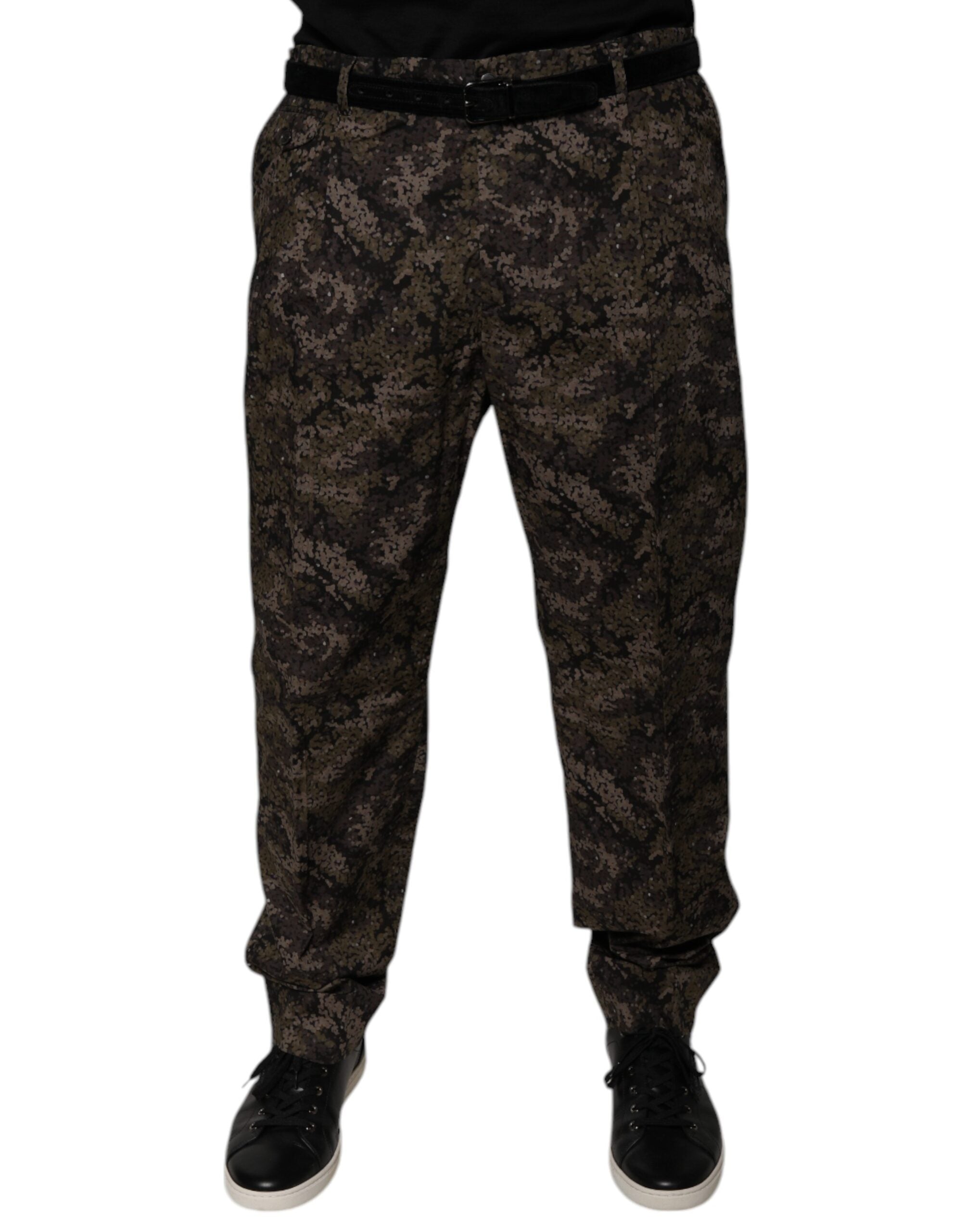 Dolce & Gabbana Multicolor Camouflage Herren Anzughose