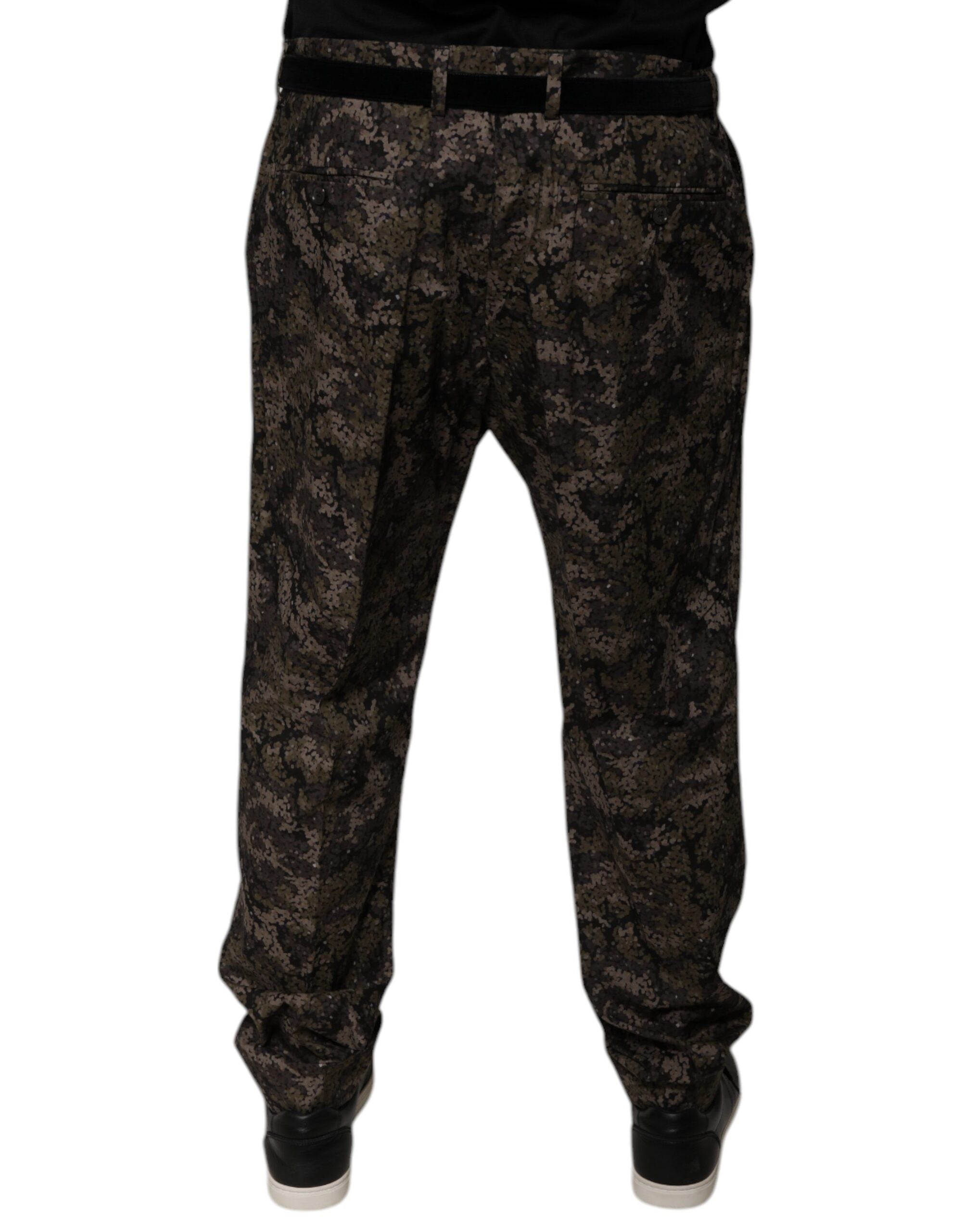 Dolce & Gabbana Multicolor Camouflage Herren Anzughose
