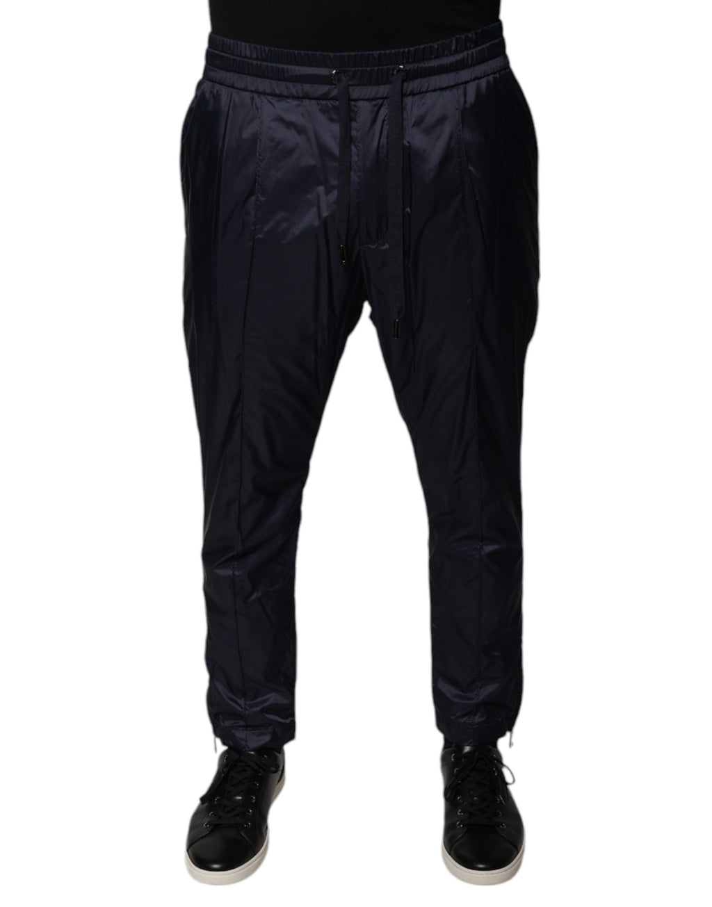 Dolce & Gabbana Dunkelblaue Baumwoll-Skinny-Sweatpants-Hose