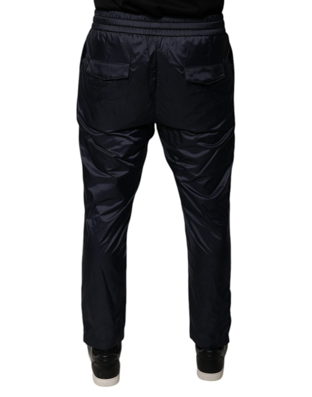 Dolce & Gabbana Dunkelblaue Baumwoll-Skinny-Sweatpants-Hose