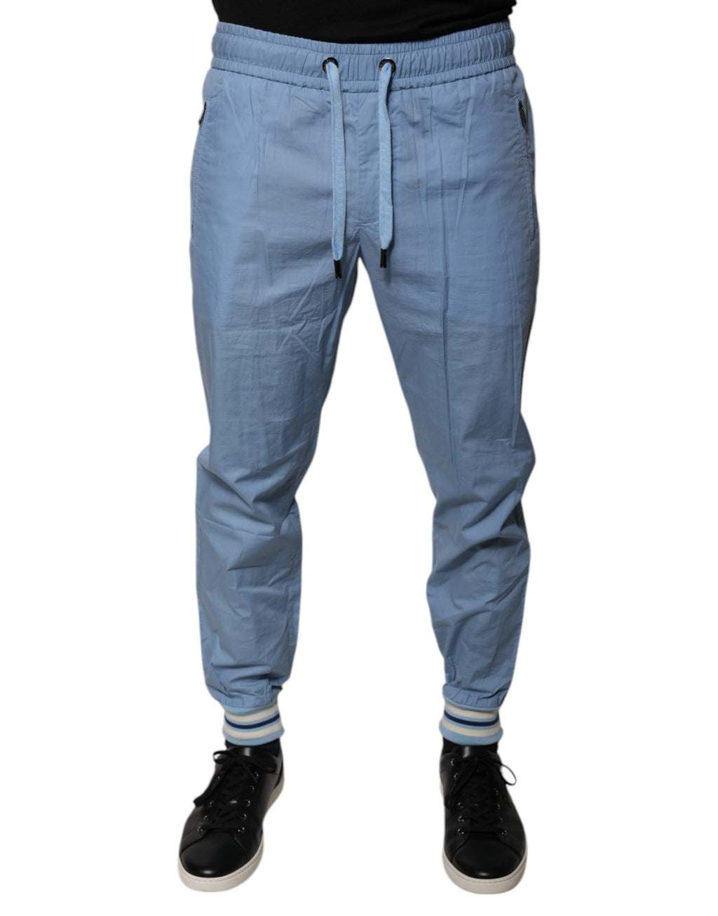 Dolce & Gabbana Blaue Baumwoll-Jogger-Sweatpants-Hose