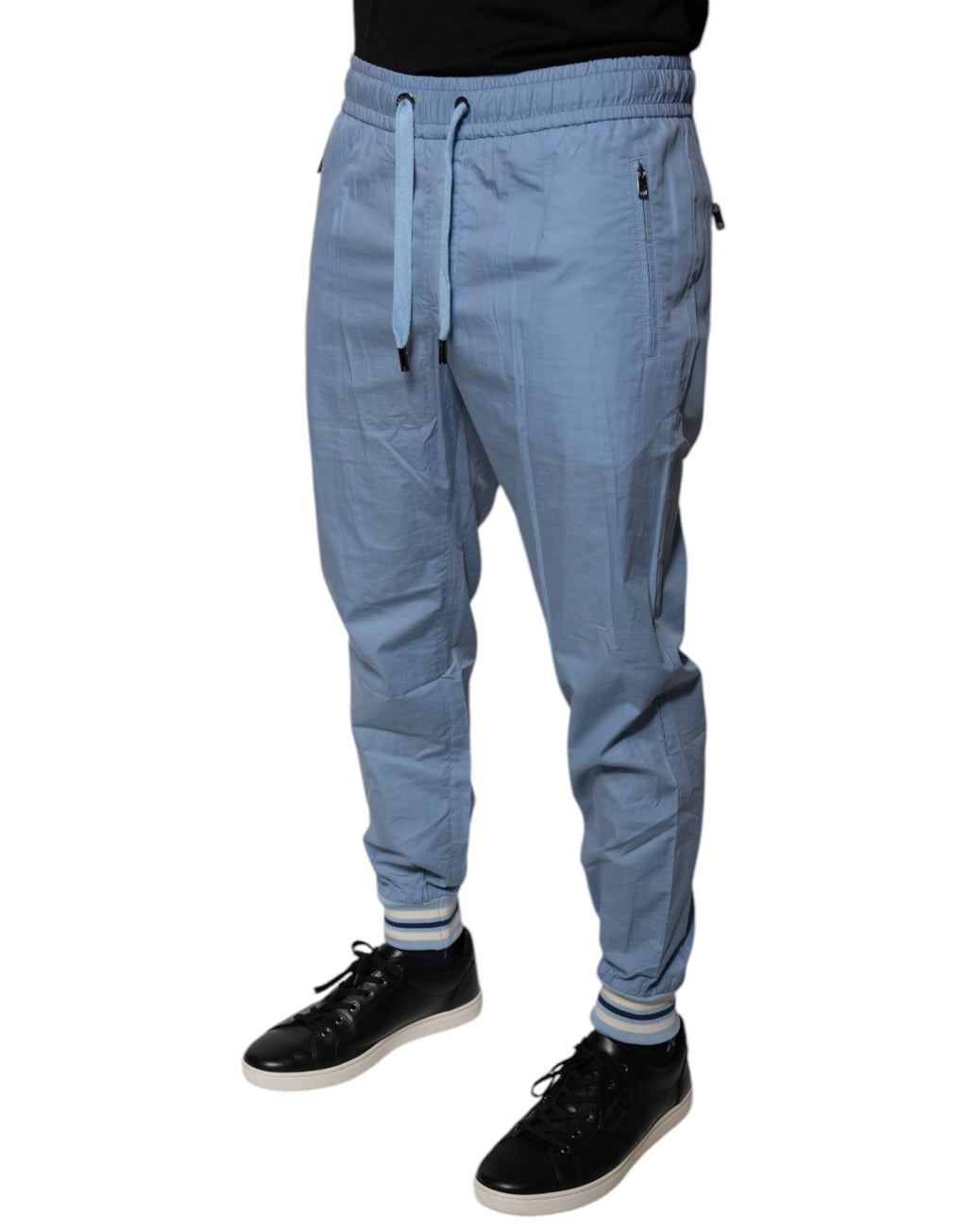 Dolce & Gabbana Blaue Baumwoll-Jogger-Sweatpants-Hose