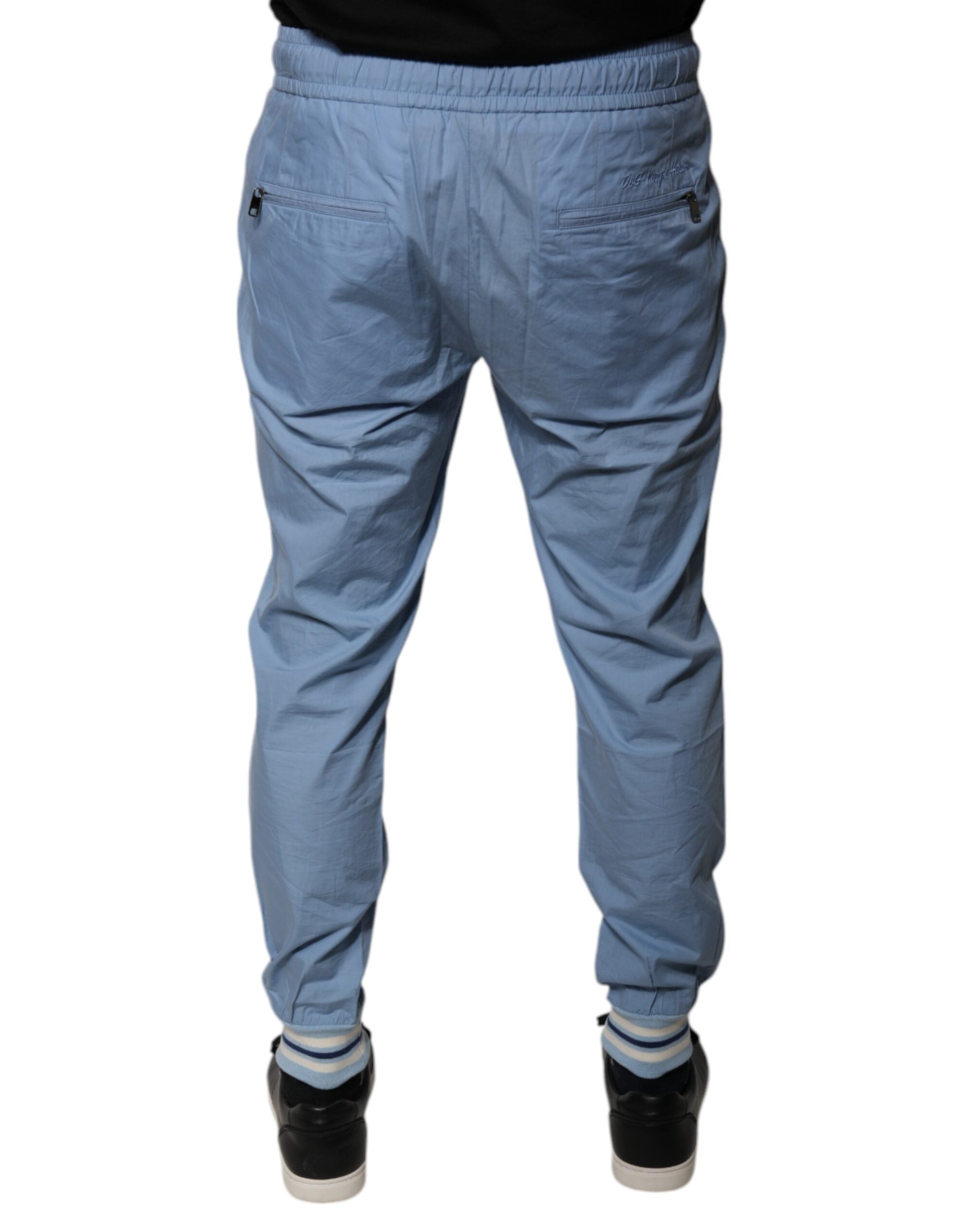 Dolce & Gabbana Blaue Baumwoll-Jogger-Sweatpants-Hose