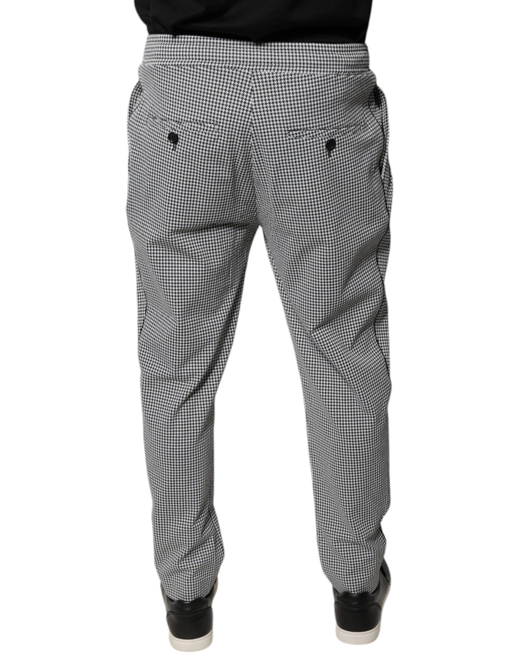 Dolce & Gabbana Schwarz Weiß Hahnentritt Skinny Dress Pants