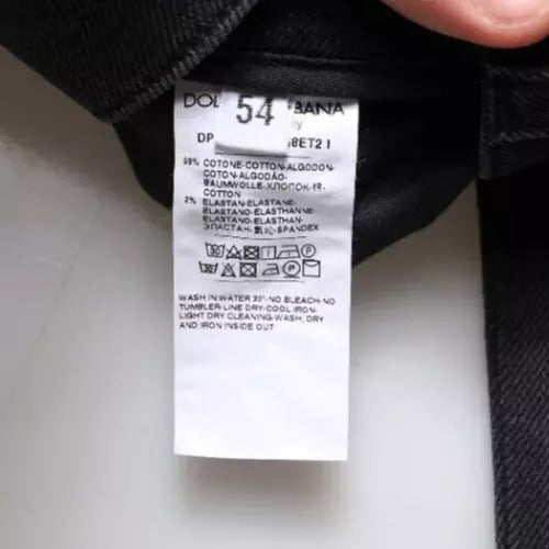 Dolce & Gabbana Schwarze Logo-Baumwoll-Stretch-Skinny-Jeans