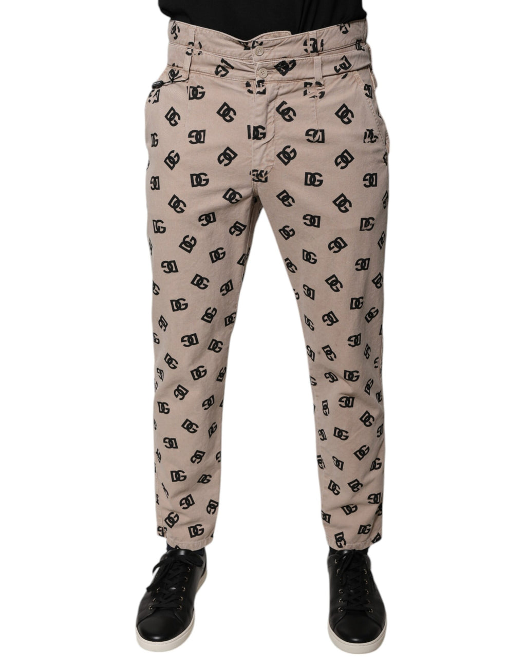 Dolce & Gabbana Beige Logo Baumwolle Skinny Denim Jeans