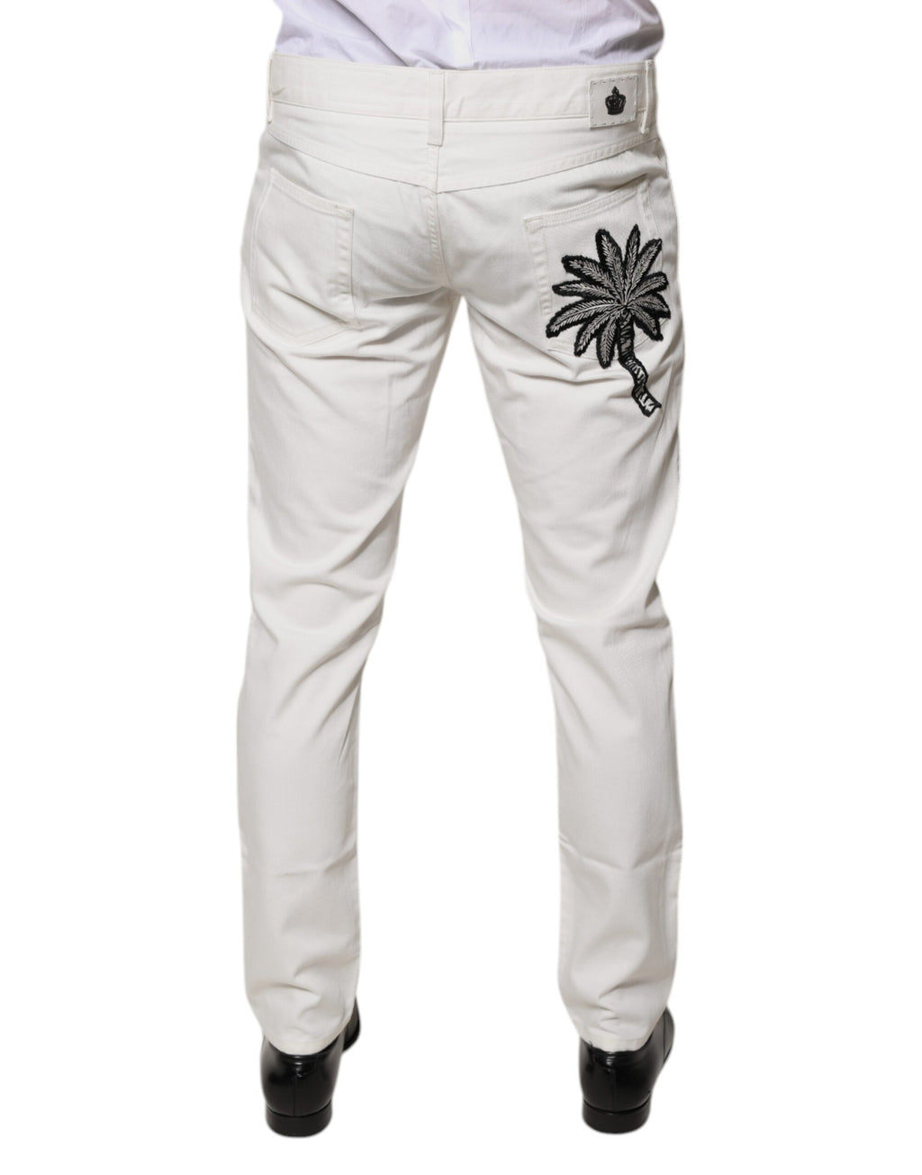 Dolce & Gabbana Weiße Skinny-Denim-Jeans aus Baumwolle