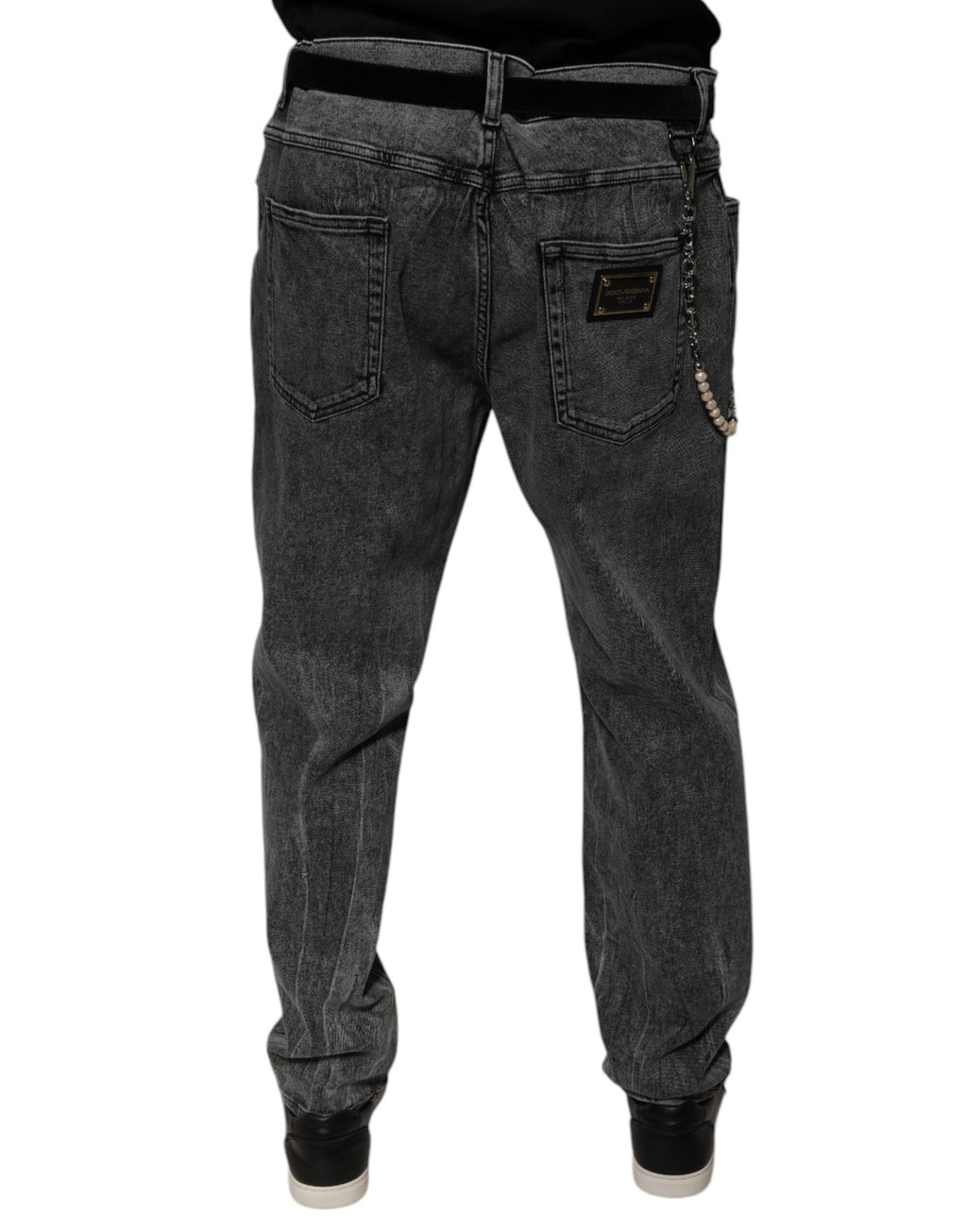 Dolce & Gabbana Dunkelgraue Skinny Denim Jeans aus Baumwolle