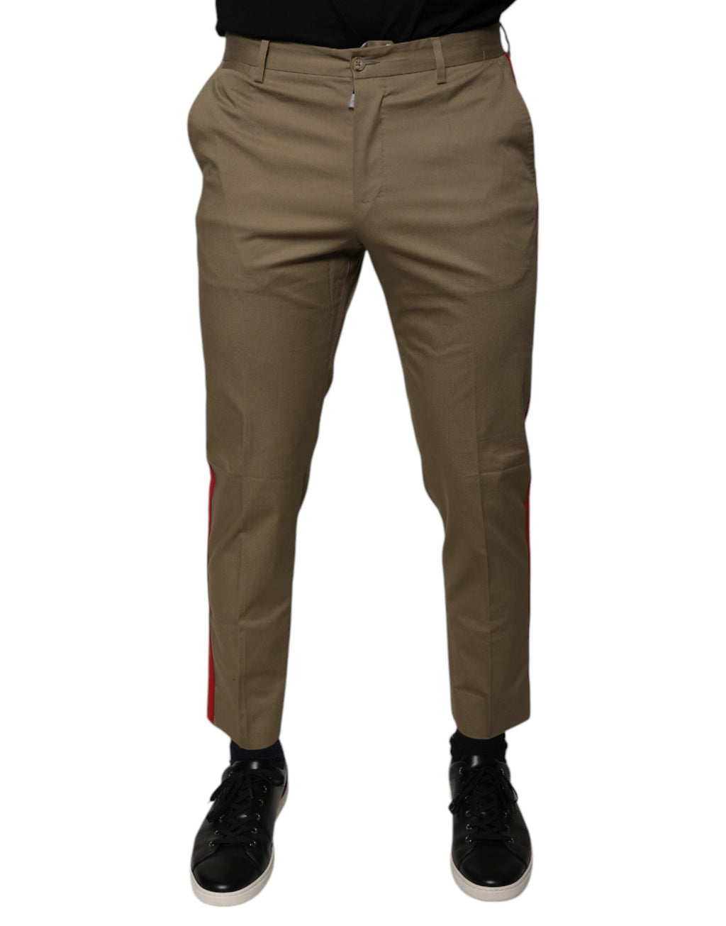 Dolce & Gabbana Braunes Logo Herren Casual Tapered Pants