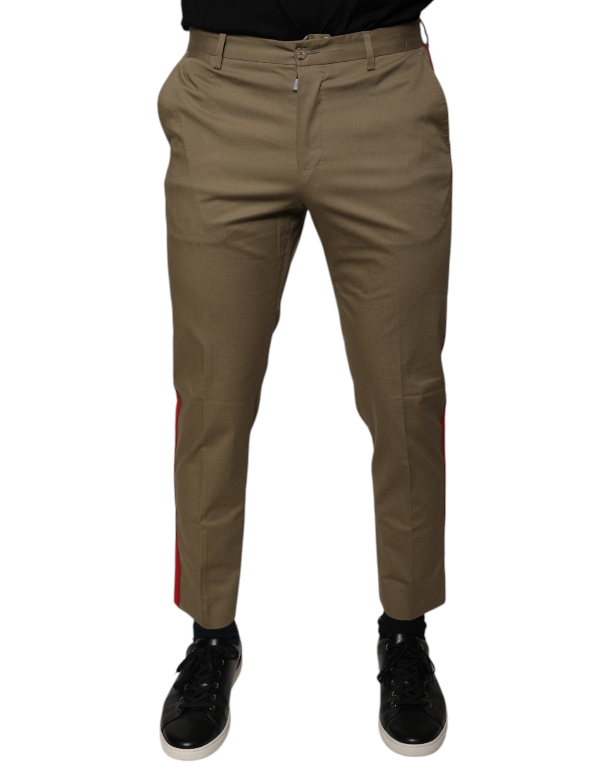 Dolce & Gabbana Braunes Logo Herren Casual Tapered Pants