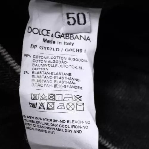 Dolce & Gabbana Schwarze Baumwoll-Stretch-Skinny-Denim-Jeans für Männer