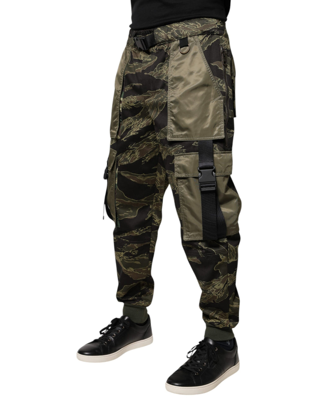 Dolce & Gabbana Grüne Baumwoll-Jogger-Cargo-Hose