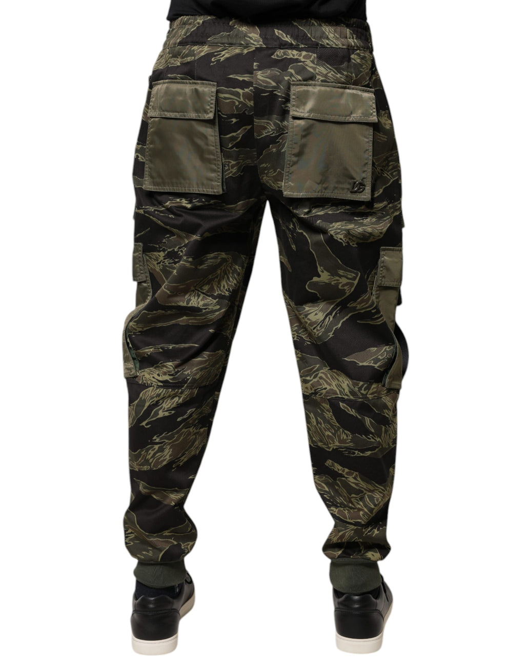 Dolce & Gabbana Grüne Baumwoll-Jogger-Cargo-Hose