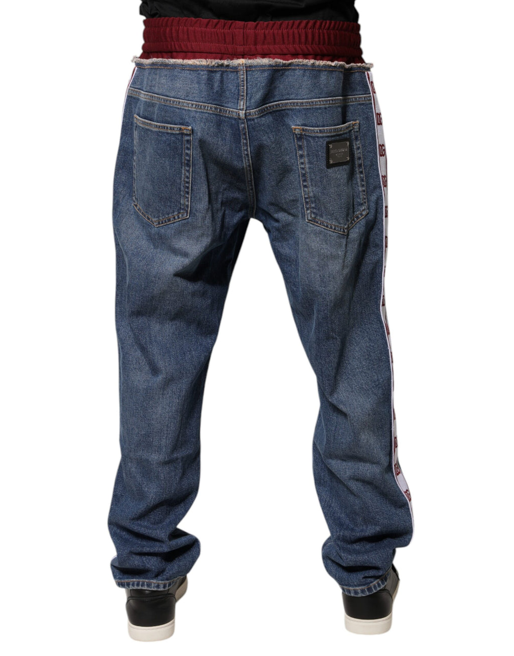 Dolce & Gabbana Blaue Cotton Stretch Straight Denim Jeans