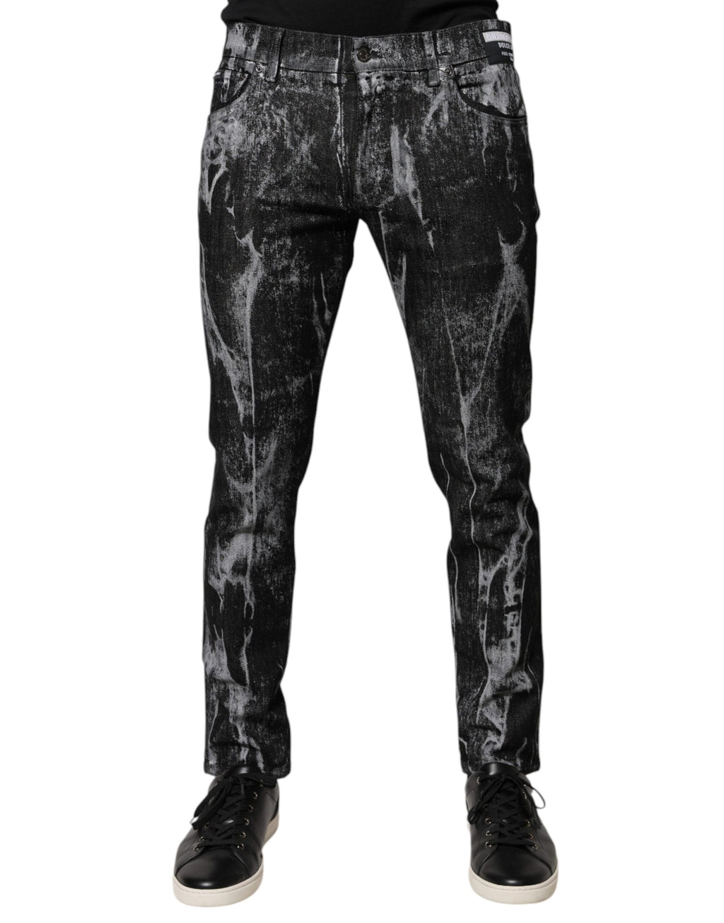 Dolce & Gabbana Multicolor Baumwolle Tie Dye Skinny Denim Jeans