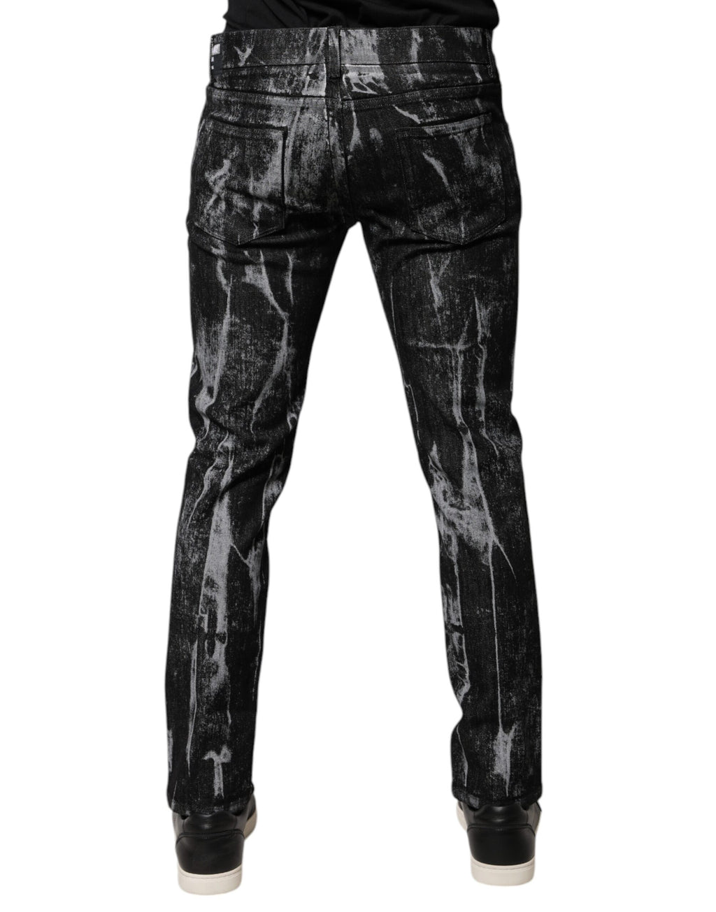 Dolce & Gabbana Multicolor Baumwolle Tie Dye Skinny Denim Jeans