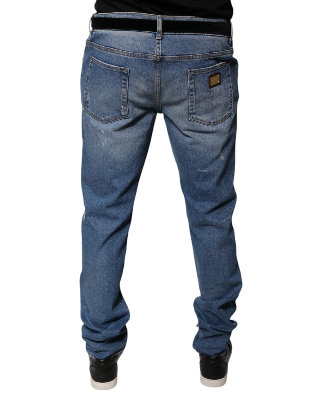 Dolce & Gabbana Hellblaue Baumwolle Herren Skinny Denim Jeans