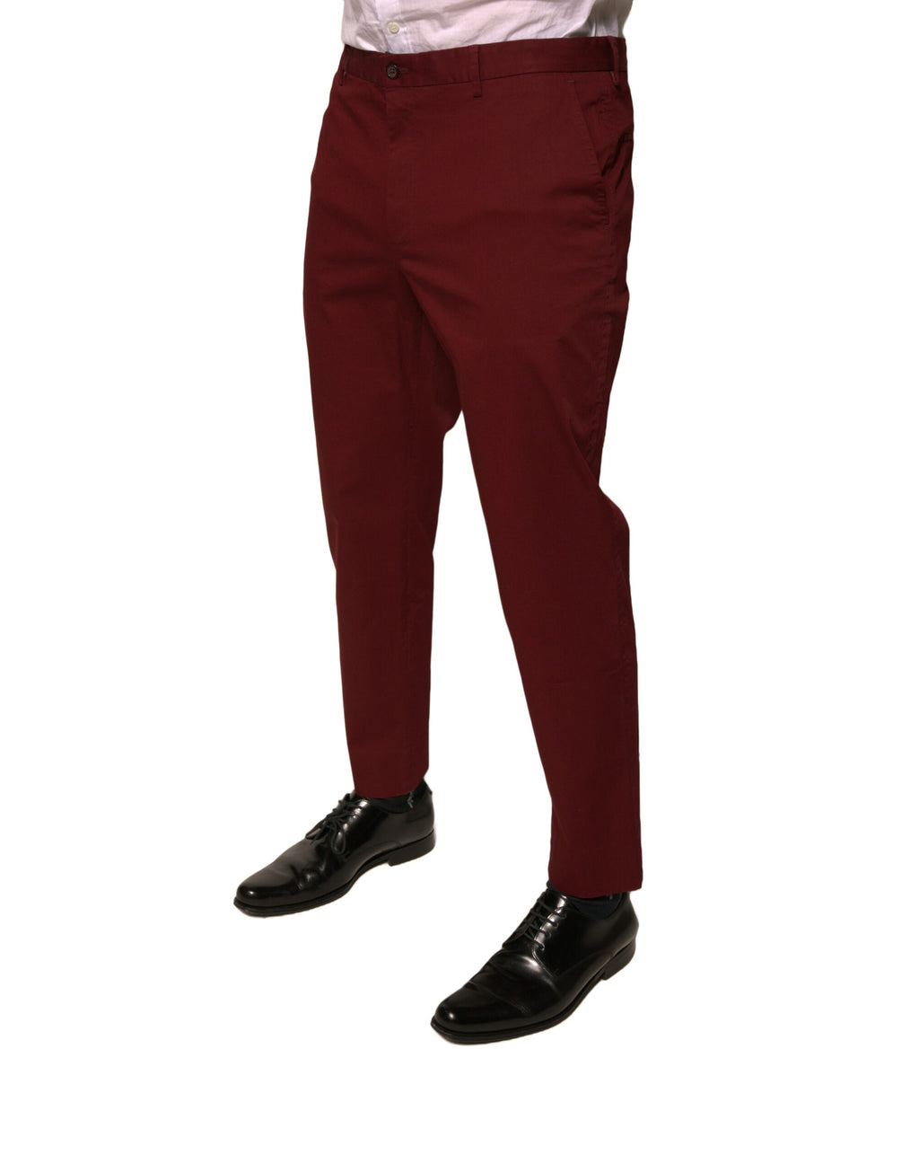 Dolce & Gabbana Kastanienbraune Baumwolle Herren Skinny Dress Pants