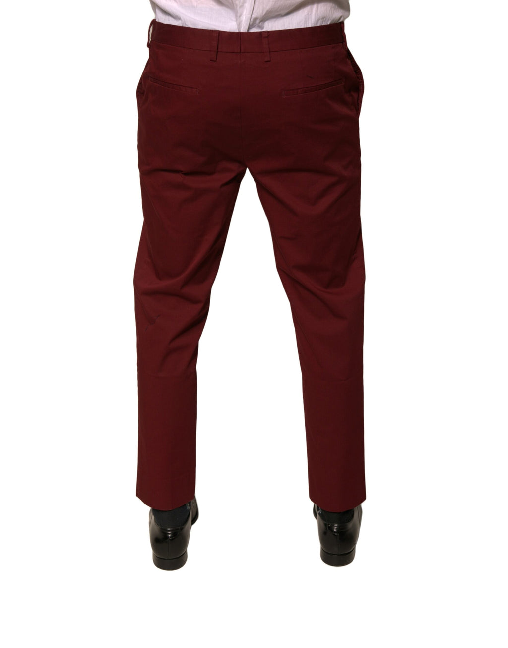 Dolce & Gabbana Kastanienbraune Baumwolle Herren Skinny Dress Pants