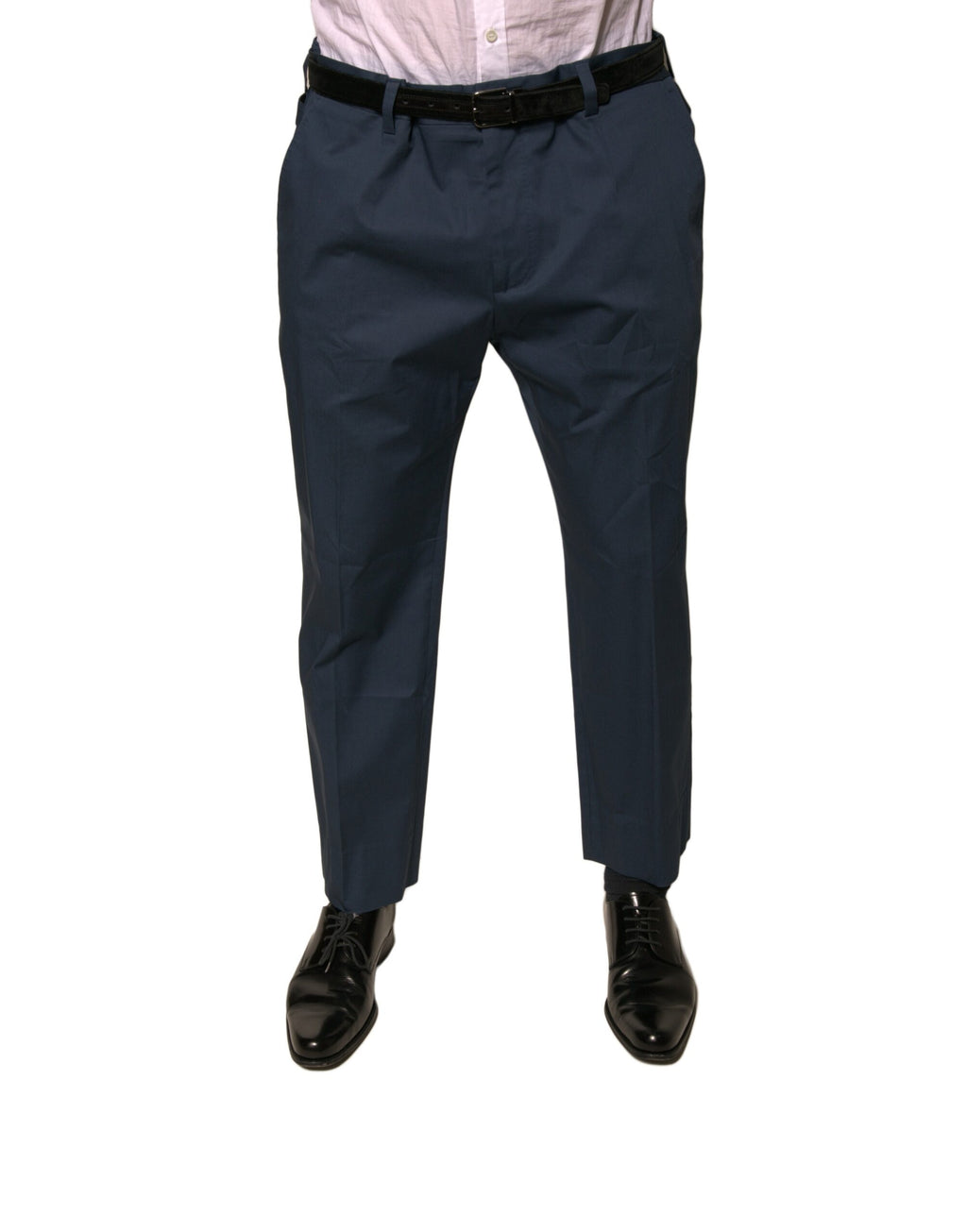 Dolce & Gabbana Blaue Baumwolle Herren Skinny Dress Pants