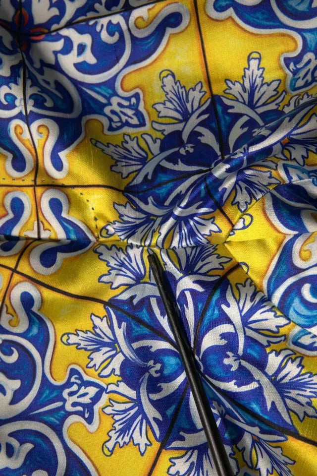 Dolce & Gabbana Multicolor MajolikaSeide Skinny-Hose