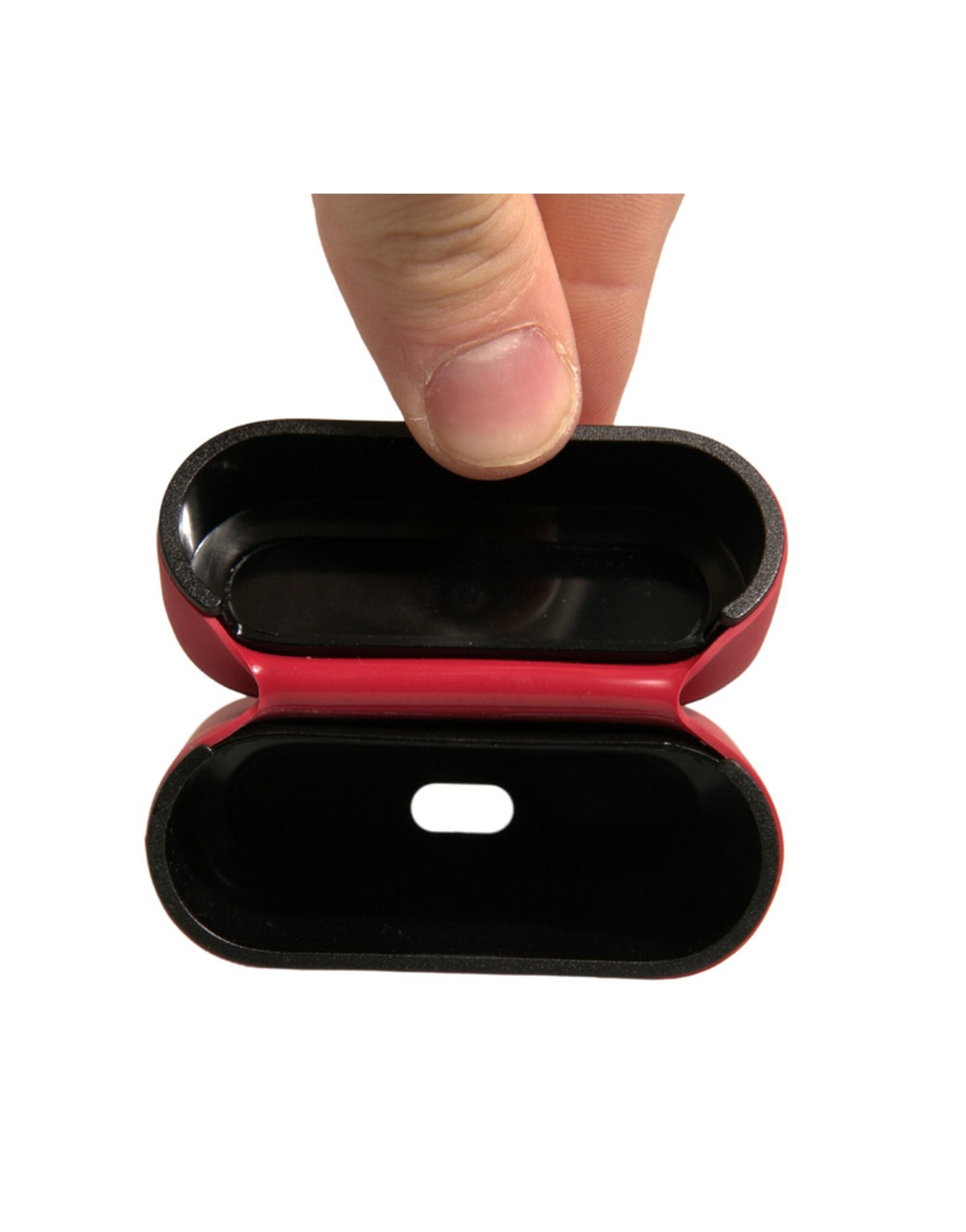 Dolce & Gabbana Rote PVC geprägte Logo Plaque Halter Airpods Fall