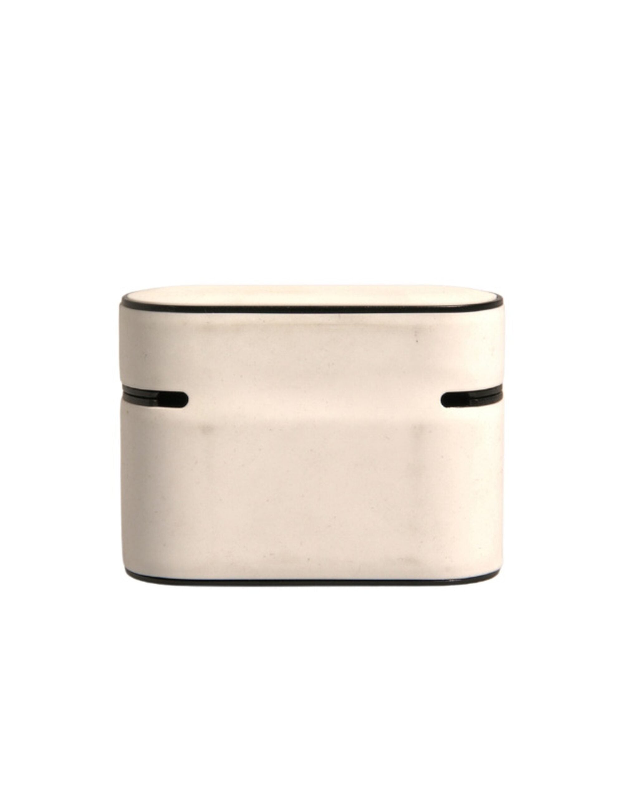 Dolce & Gabbana Weißes PVC geprägte Logo Plaque Halter Airpods Fall