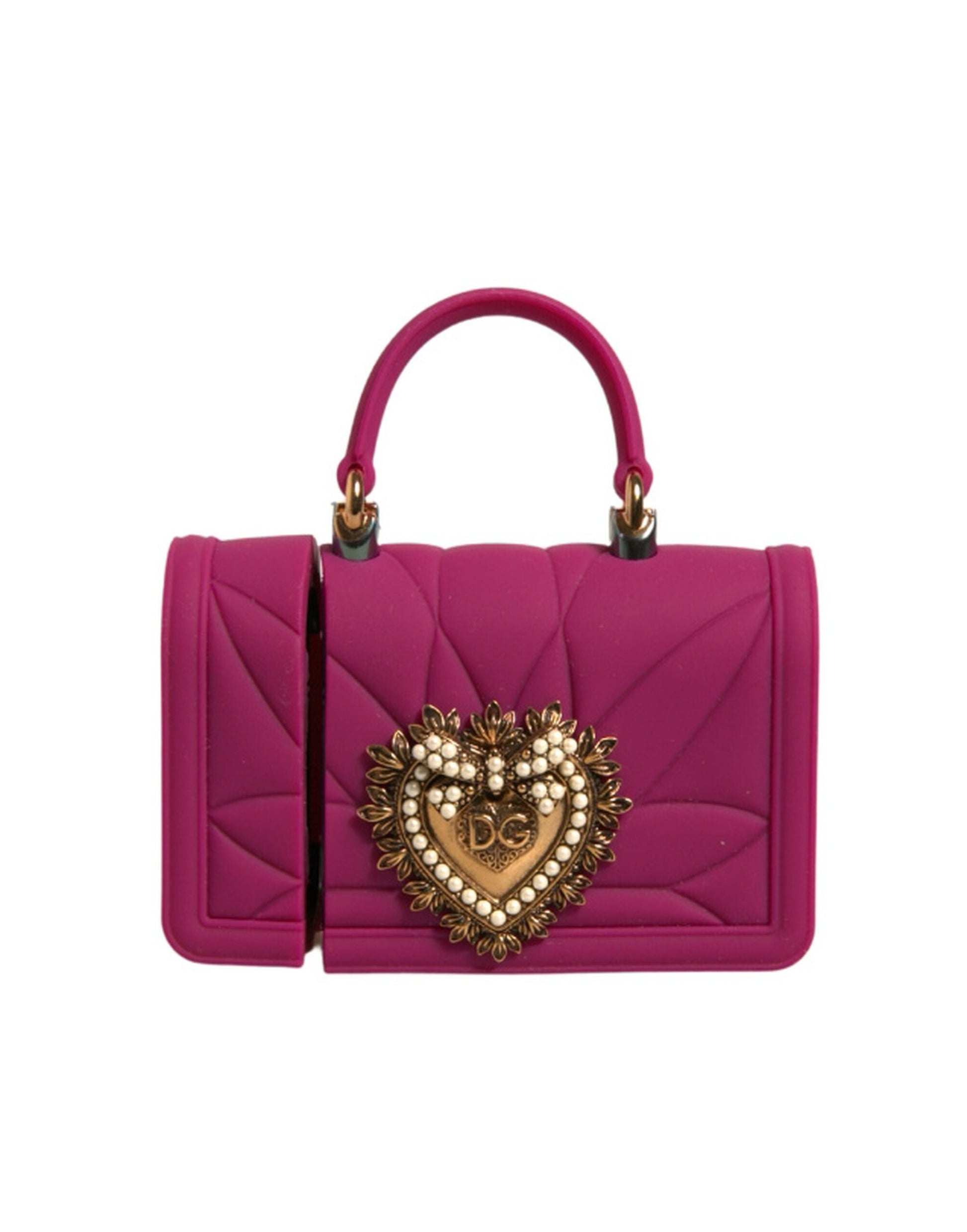 Dolce & Gabbana Rosa Silikon Hingabe Herz Abdeckung Hand Tasche Airpod Fall