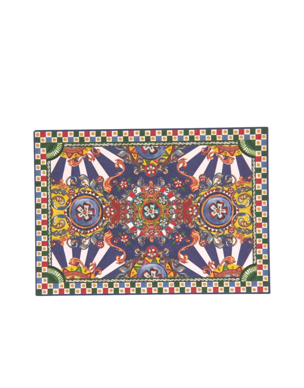 Dolce & Gabbana Multicolor Carretto Siciliano Briefumschlag Postkartenetui