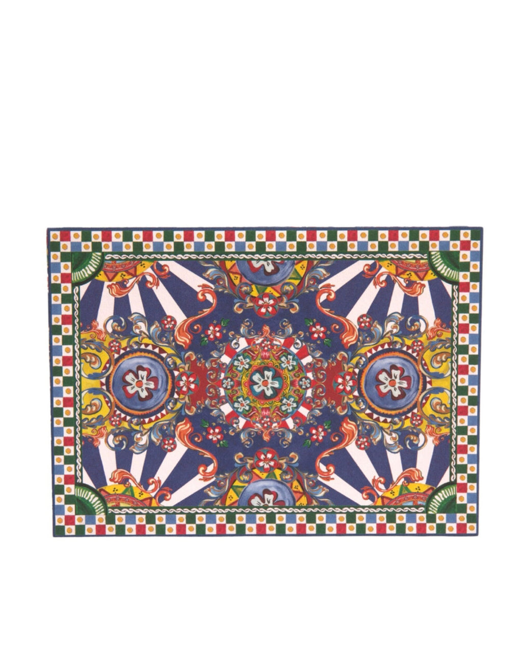 Dolce & Gabbana Multicolor Carretto Siciliano Briefumschlag Postkartenetui