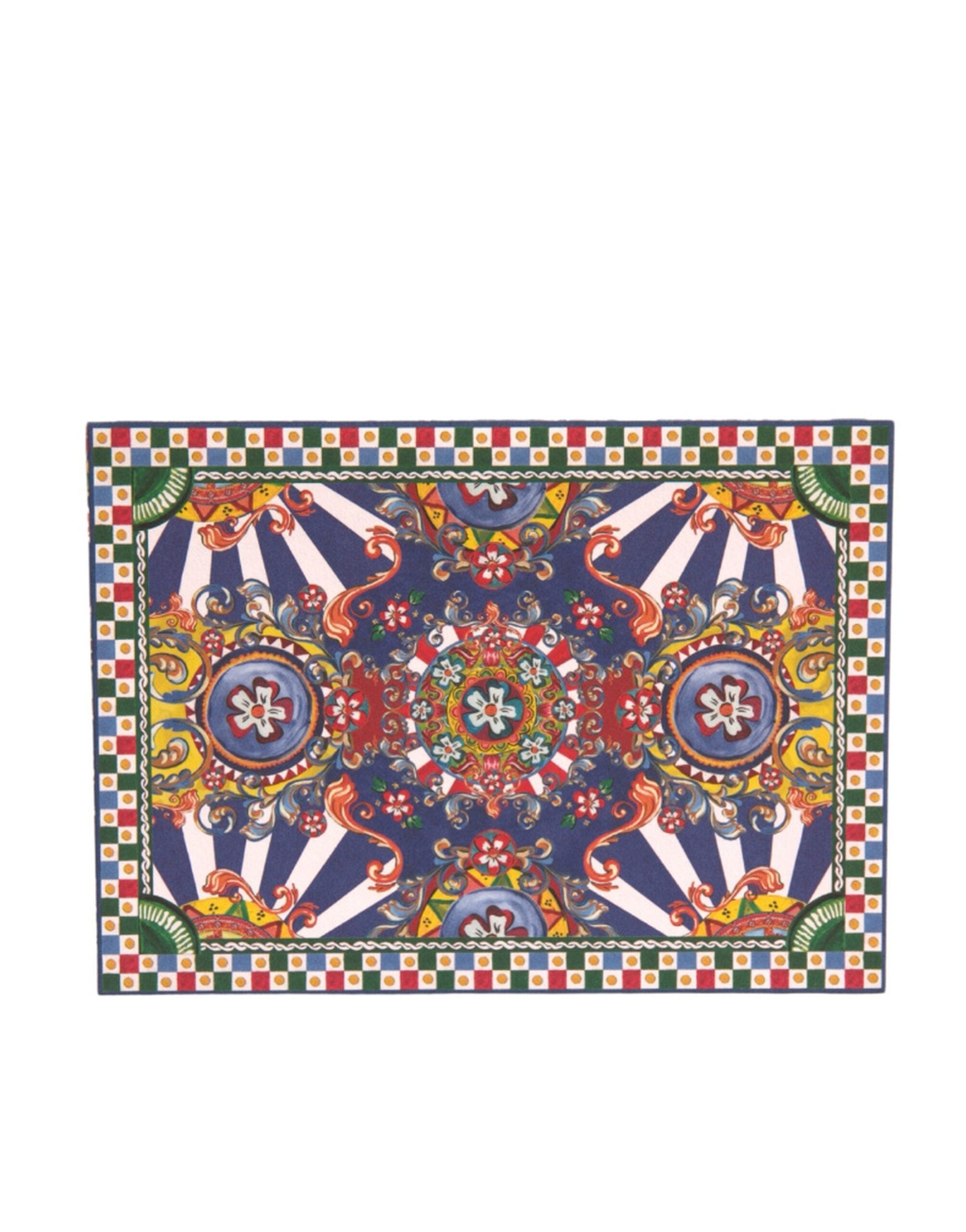 Dolce & Gabbana Multicolor Carretto Siciliano Briefumschlag Postkartenetui