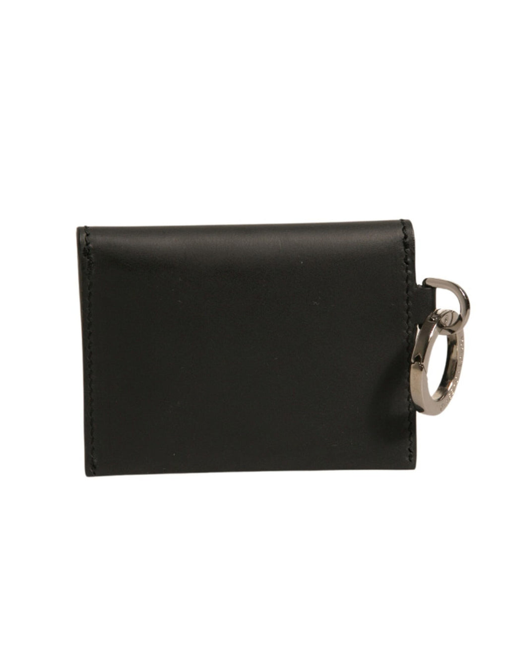 Dolce & Gabbana Schwarzes Leder Kartenetui Schlüsselanhänger Schlüsselhalter