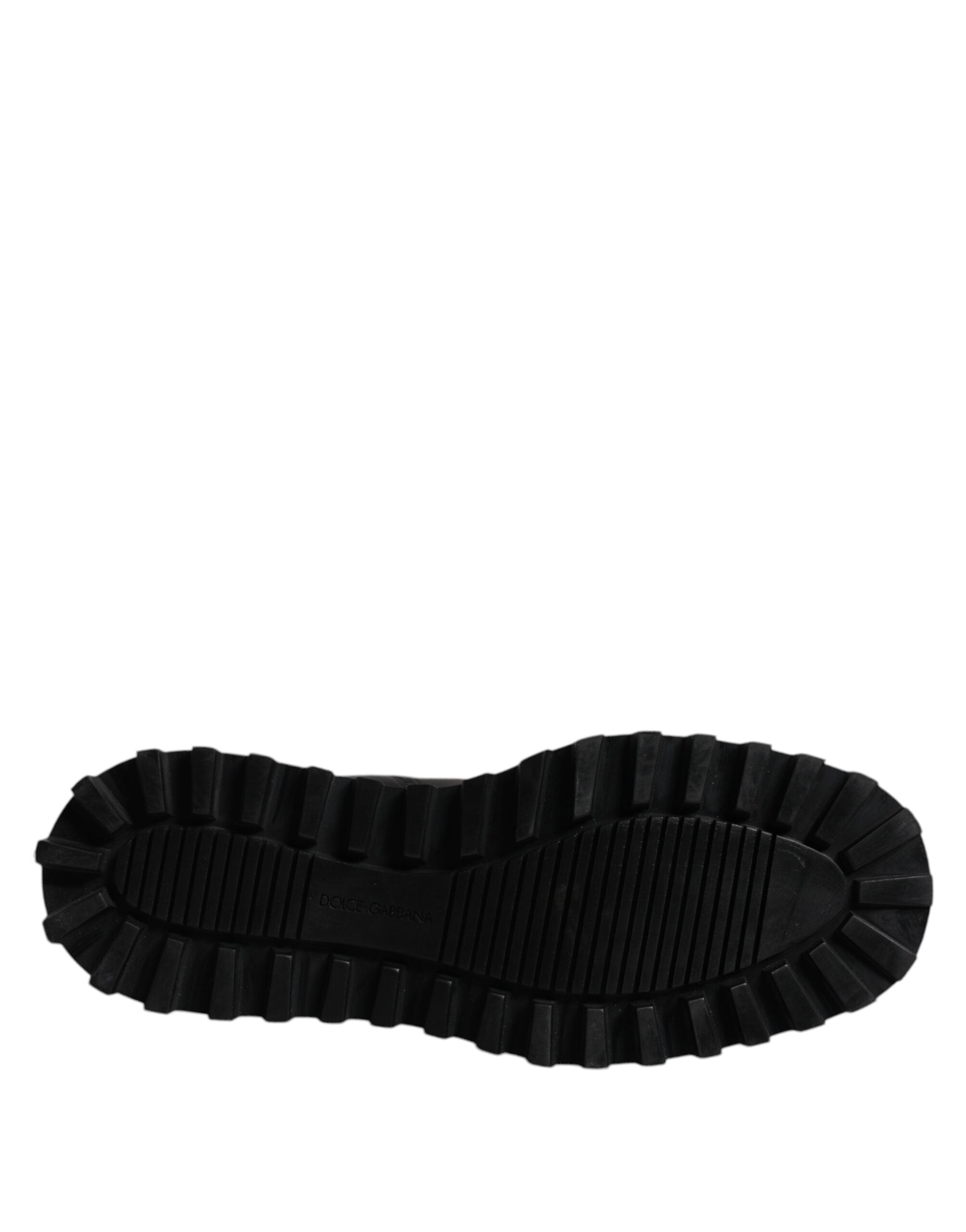 Dolce & Gabbana Schwarze Chelsea Boots Leder Schlupfschuhe