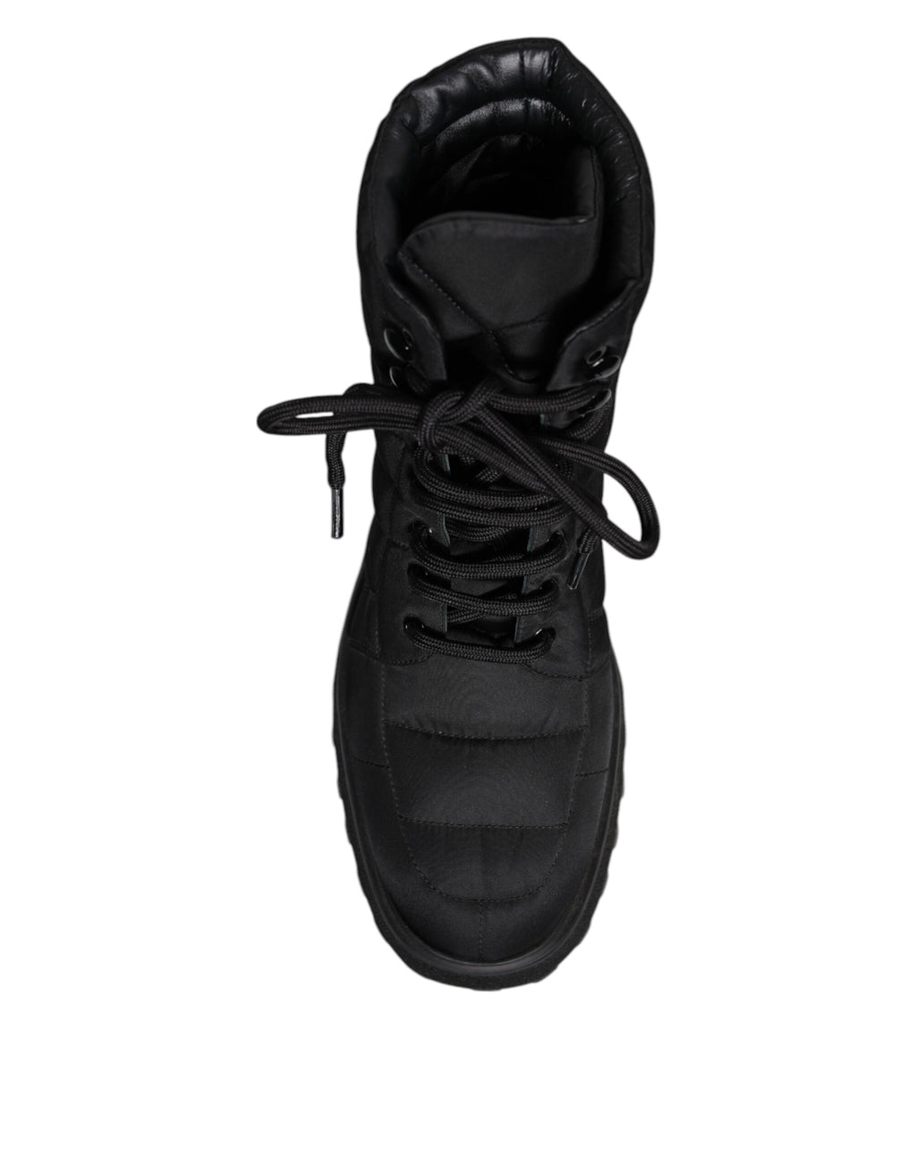 Dolce & Gabbana Schwarze gefütterte wadenhohe Schnürstiefel Schuhe