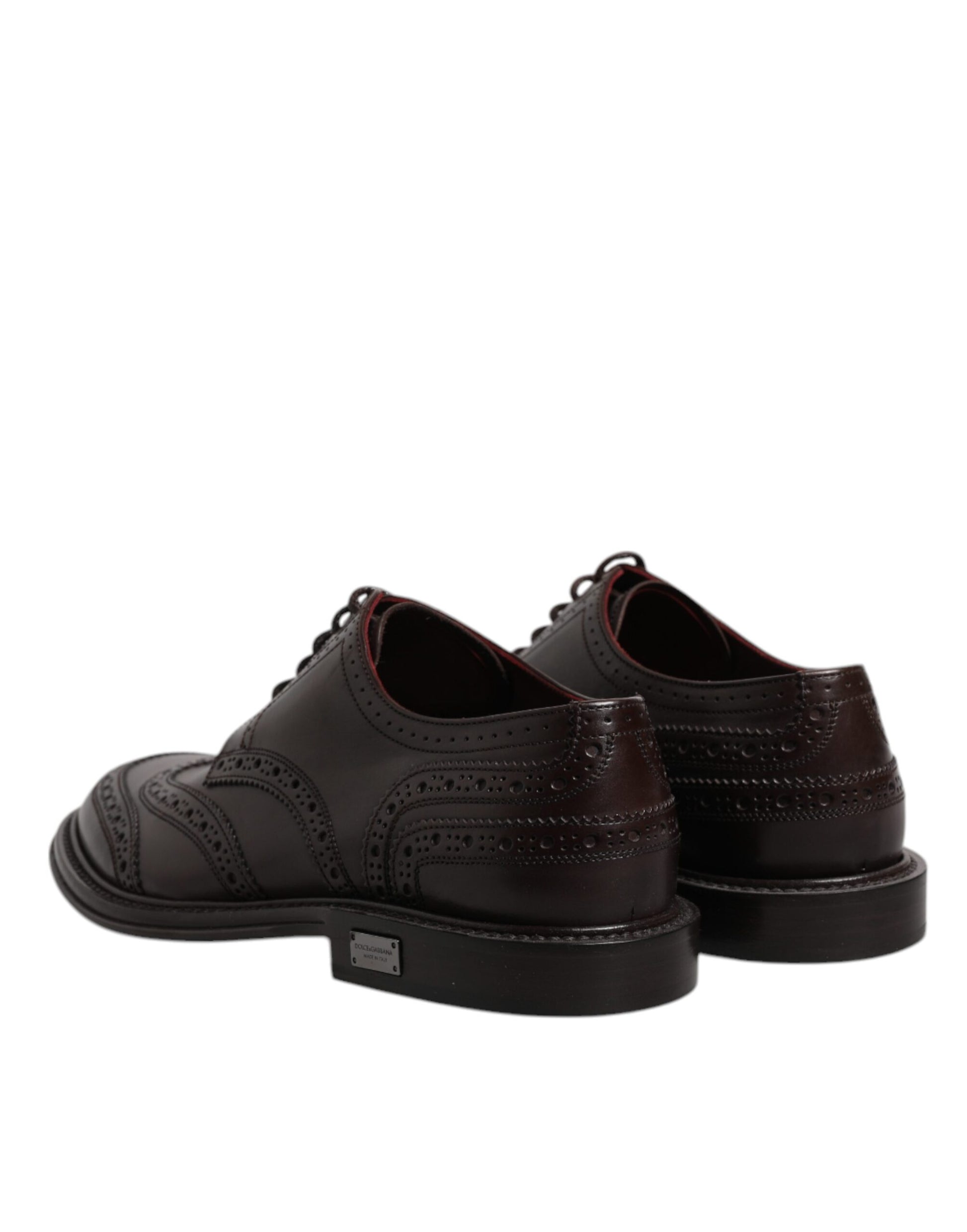 Dolce & Gabbana Braunes Leder Derby Wingtip Lace Up Formal Dress Schuhe