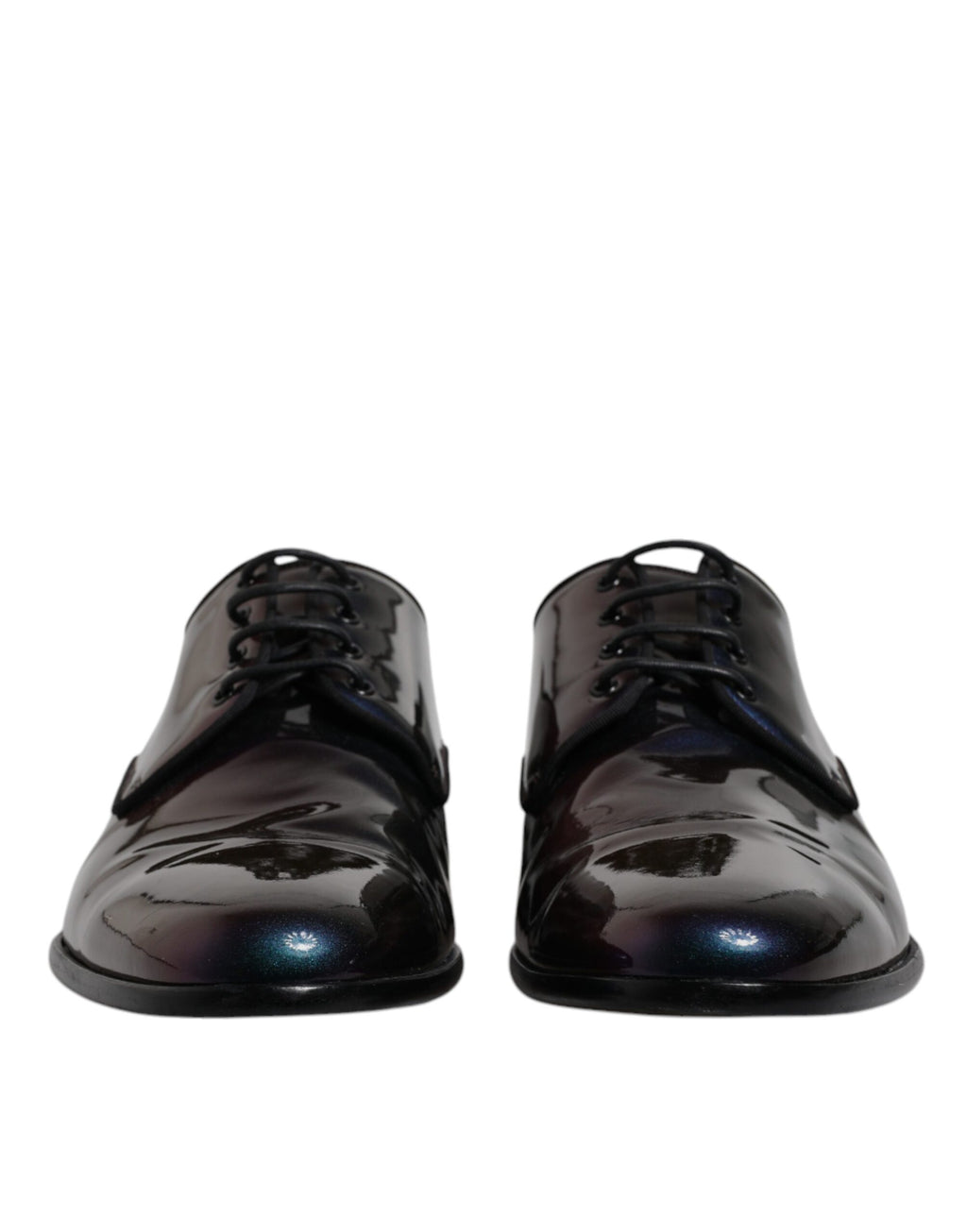 Dolce & Gabbana Multicolor Pfau Lackleder Derby Männer Kleid Schuhe