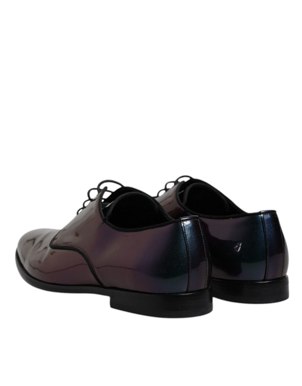 Dolce & Gabbana Multicolor Pfau Lackleder Derby Männer Kleid Schuhe