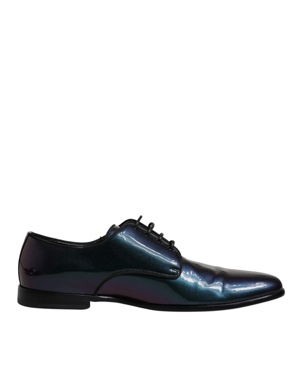 Dolce & Gabbana Multicolor Pfau Lackleder Derby Männer Kleid Schuhe