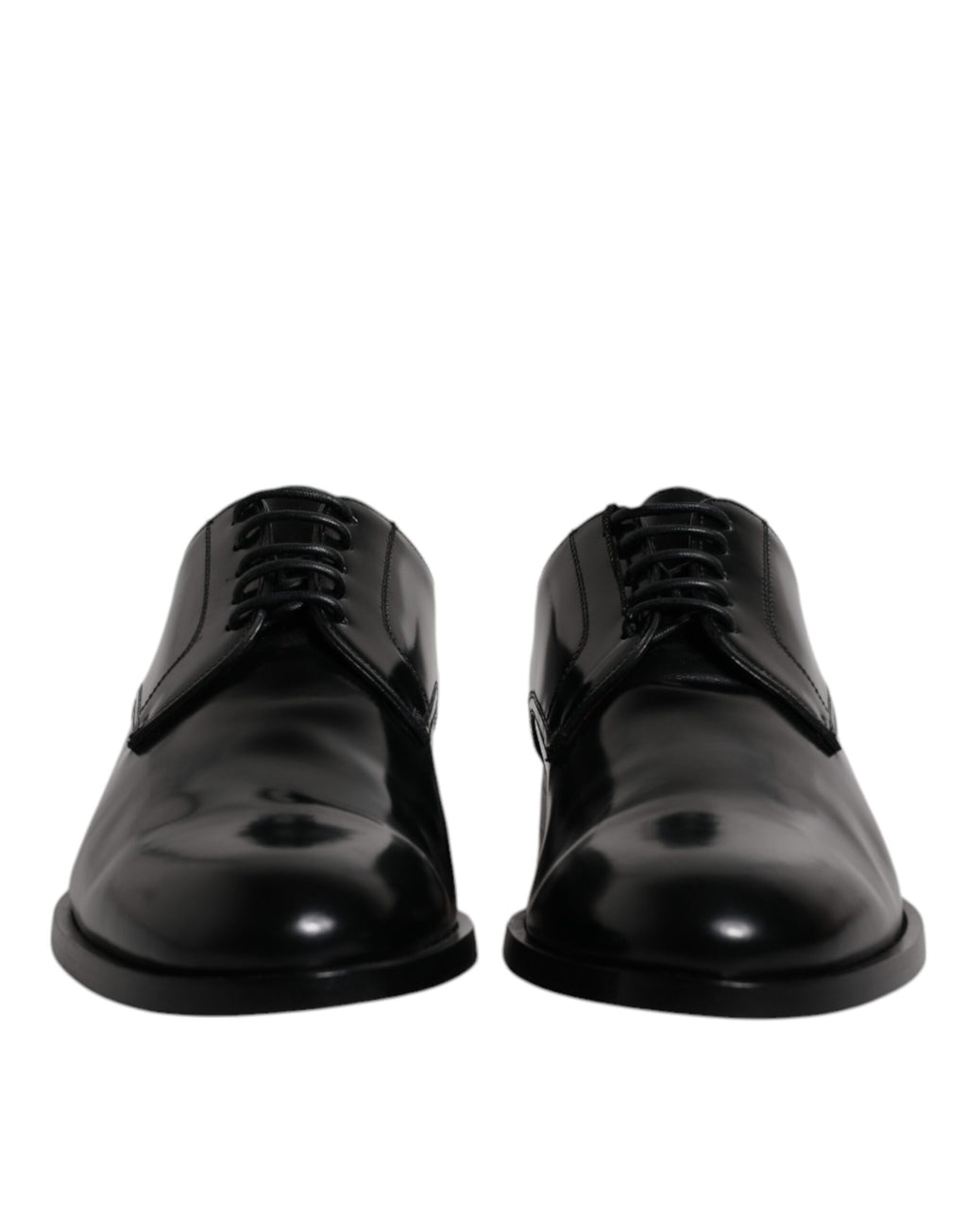 Dolce & Gabbana Schwarze Kalbsleder Derby Schnürschuhe Formal Dress Schuhe