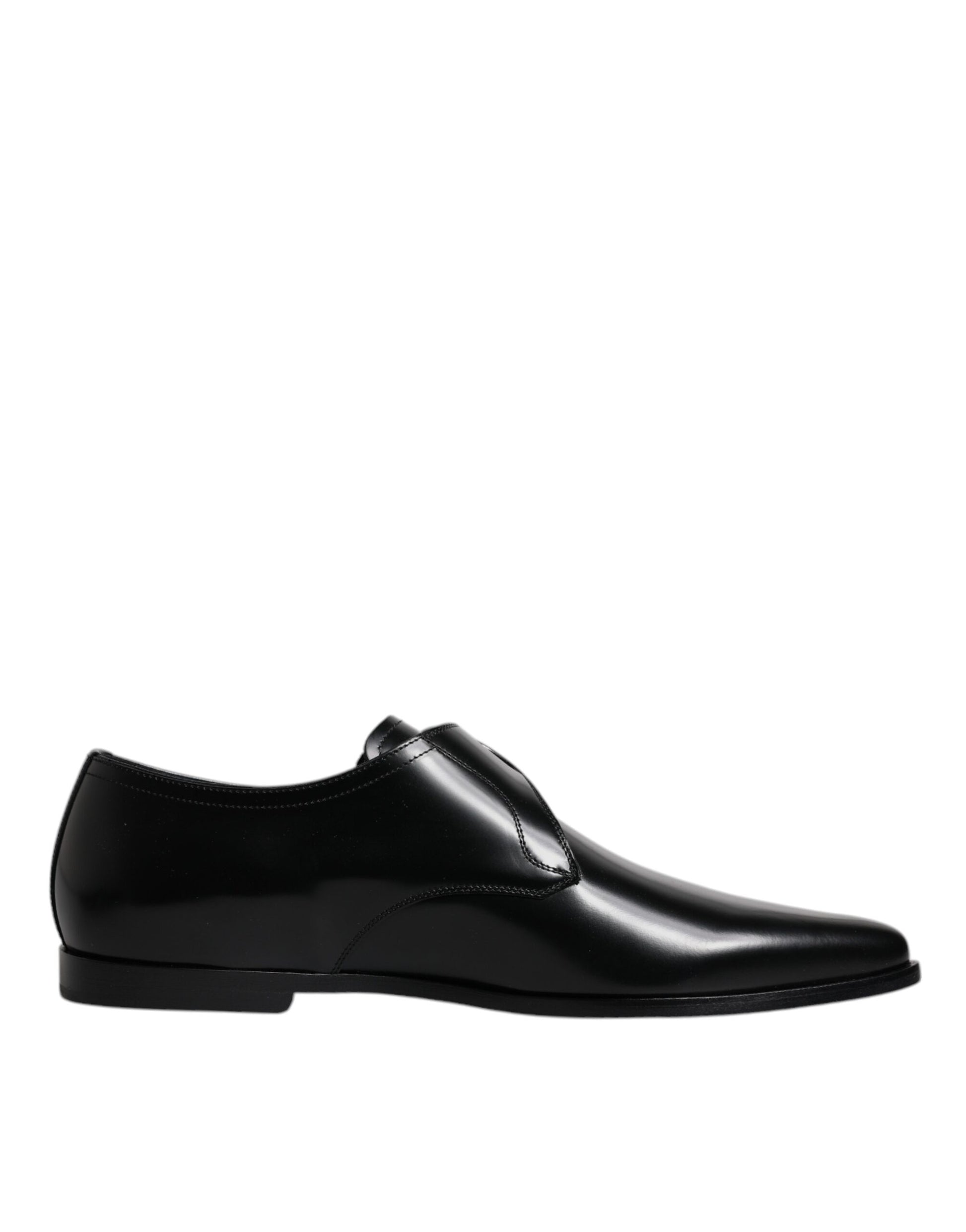 Dolce & Gabbana Schwarzes Leder Monk Strap Derby Formelle Schuhe