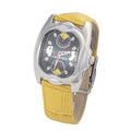 Chronotech Gelbe Leder-Kleidungsuhr