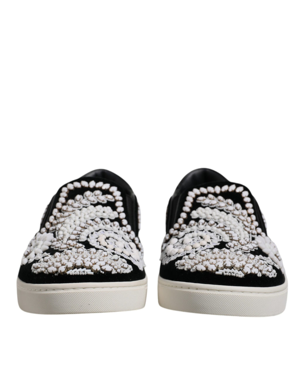 Dolce & Gabbana Schwarz verschönert London Männer Slip On Schuhe
